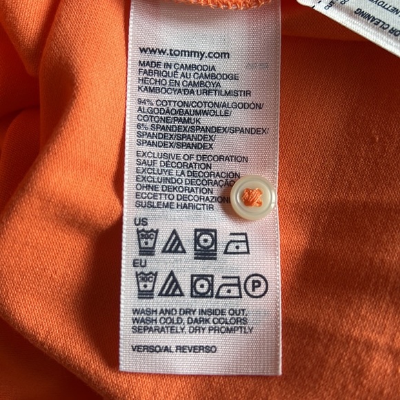 BRAND NEW! - Tommy Hilfiger Pique Polo - Peach/Orange - size S - Picture 4 of 7